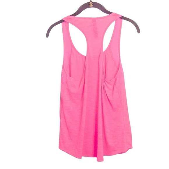 AEROPOSTALE HOT PINK TRY TO KEEP UP RACER BACK WORKOUT TANK - SIZE M - Picture 2 of 4